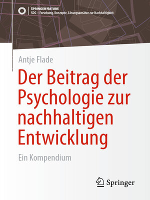 cover image of Der Beitrag der Psychologie zur nachhaltigen Entwicklung